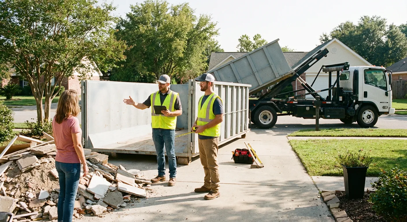 Tri-City Dumpster Rentals dumpster delivery truck in Union City, CA
